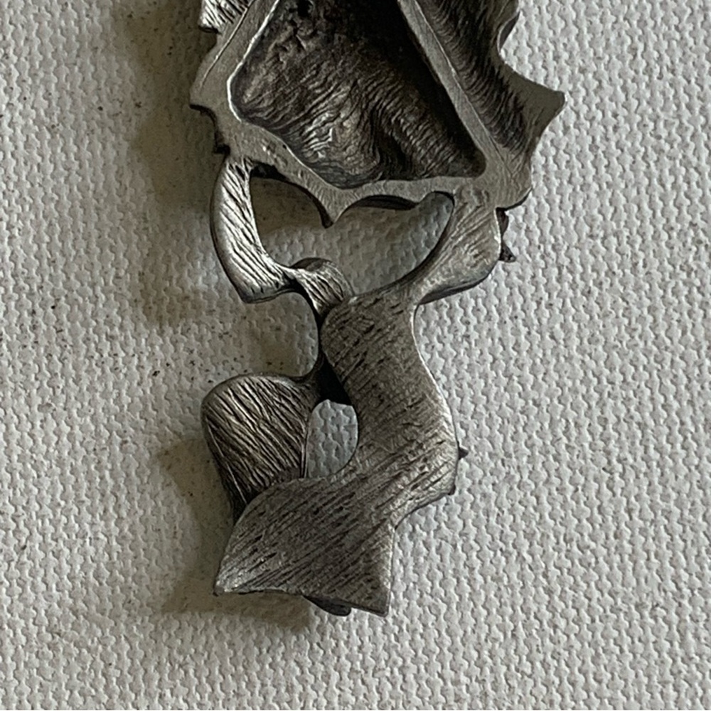 Large Pewter Angel Pendant Ornament Hanging Spiritual Guardian Angels Stars 3.5" - Picture 10 of 14
